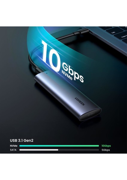 M.2 Nvme SSD Type-C 3.1 Gen2 Pcıe M-Key M+B Key Disk Kutusu