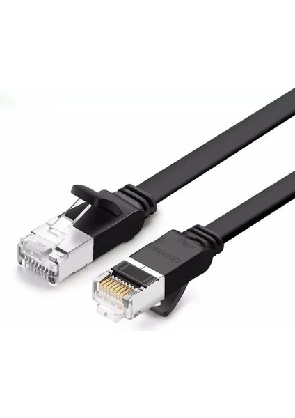 Cat6 Flat Pure Copper Metal Konnektör UTP Ethernet Kablosu 2 Metre