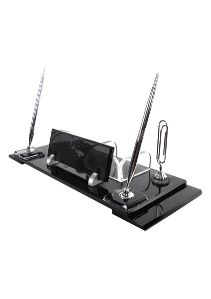 İsme Özel Sublimasyon Baskılı Füme Kristal Masa İsimliği Gümüş