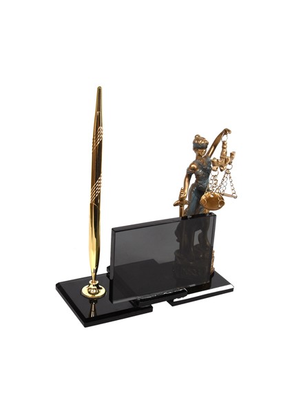 İsme Özel Avukata Özel Themis Adalet Biblolu Kristal Masaüstü İsimlik fiyatları