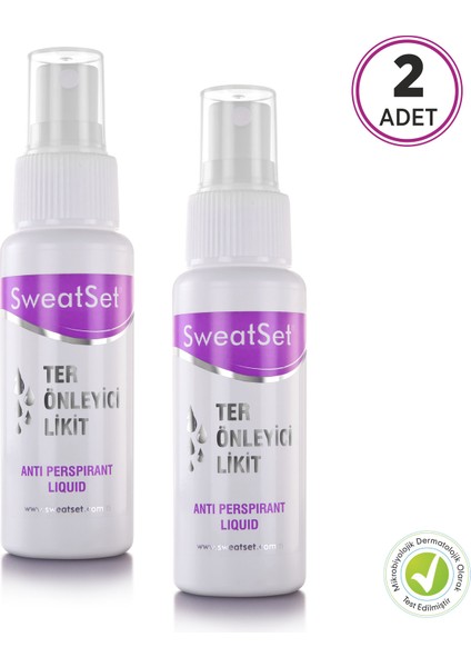 El, Ayak, Yüz, Koltuk Altı Terleme Sprey 60 ml 2'li Set