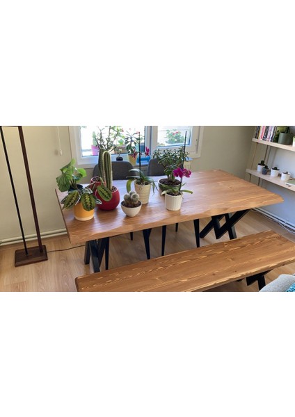 Masif Ağaç Yemek MASASI-120CM*60CM*76CM