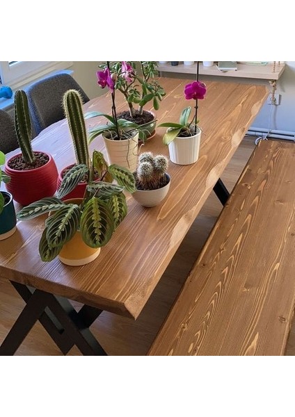 Masif Ağaç Yemek MASASI-120CM*60CM*76CM