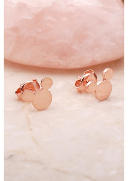 Mickey Rose Mini Gümüş Küpe
