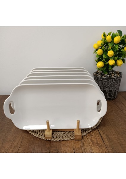 6'lı Seramik 32X15CM Tavuk Dünyası Tabağı