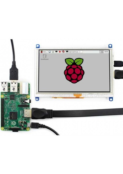 5 Inch HDMI Rezistif Dokunmatik LCD (Çoklu Sistem) - 800X480 (G)