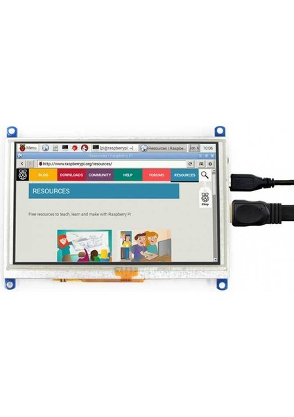 5 Inch HDMI Rezistif Dokunmatik LCD (Çoklu Sistem) - 800X480 (G)
