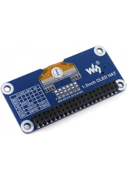 1.3 Inch OLED Ekran Hat (Raspberry Pi Için) - 128X64