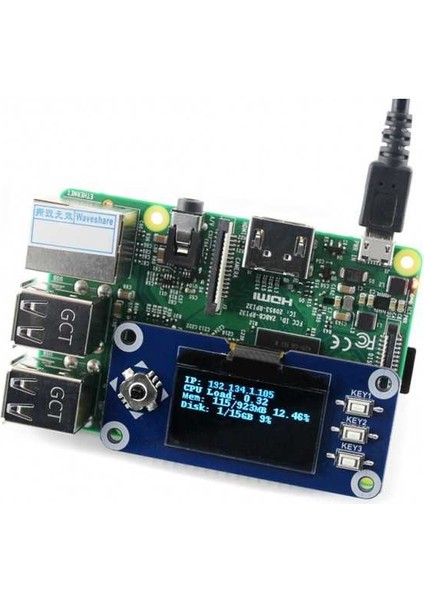 1.3 Inch OLED Ekran Hat (Raspberry Pi Için) - 128X64