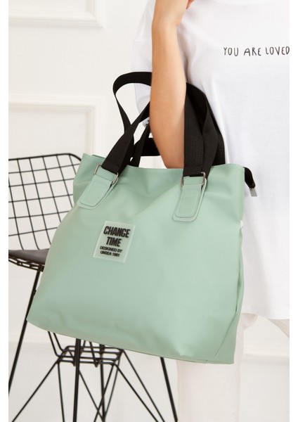 Renk Seçenekli Kadın El ve Omuz Saten Shopper Çanta BZN6004