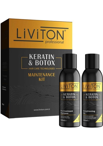 Professional Keratin Botox 100 ml Mini Set 2'li Şampuan ve Düzleştirici Jel