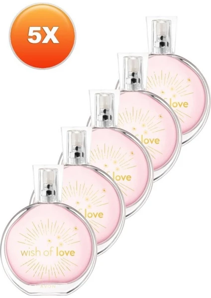 Wish Of Love Kadın Parfüm Edt 50 ml 5'li Set