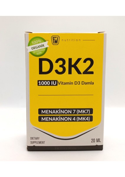 Fw Nutrıtıon D3K2 Vitamin Damla 20 ml