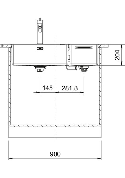 Bmx 220-54-27 Tezgah Üstü Yada Tezgaha Sıfır Box Center Inox Eviye fırsatları