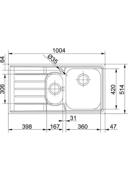 Nex 251 Sol Damlalıklı Tezgah Üstü Yada Tezgaha Sıfır Neptun Inox Eviye fiyatları