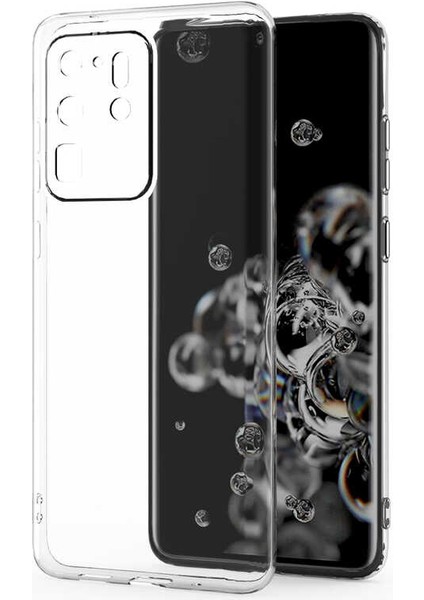 - Samsung Galaxy S20 Ultra - Kılıf Kamera Korumalı Süper Silikon Kapak - T17737