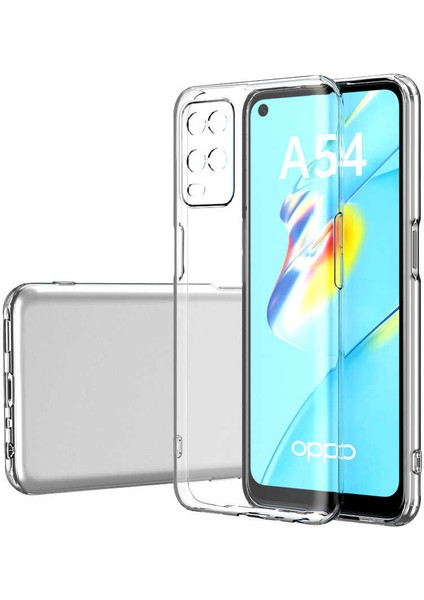 Oppo A54 Kılıf 3D kamera Korumalı Şeffaf Yumuşak Süper Silikon Kapak