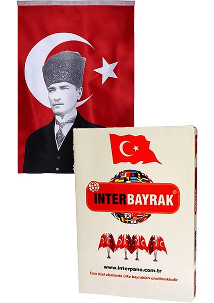 Inter Bayrak Atatürk Resimli Türk Bayrağı 100X150 cm fiyatları