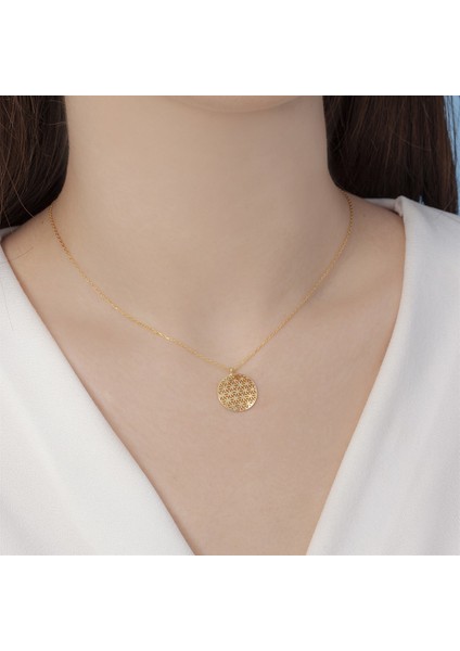 Yaşam Çiçeği Gümüş Kolye