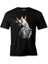 Lordd T-Shirt Aslan - Kral Taç Siyah Erkek T-Shirt 1