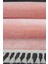 Dekoratif Saçaklı Pembe Yumuşak Dokulu Post Peluş Yolluk Halı 80 x 450 cm 2
