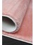 Dekoratif Saçaklı Pembe Yumuşak Dokulu Post Peluş Yolluk Halı 100 x 150 cm 4