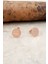 8 mm Plaka Rose Gümüş Küpe 1