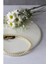 Mermer 28 cm Beyaz Yuvarlak Sunum Tabağı 3