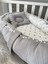 Gri Wafle Pike Kumaş Micky Tasarım Ponponlu Babynest 2