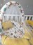 Sarı Örgü Pike Kumaş ve Orman Müslin Kumaş Ponponlu 6 Parça Babynest Set 3