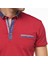 Erkek Kırmızı Baskılı Kısa Kollu Polo T-shirt, OT-P-21003 2