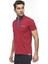 Erkek Kırmızı Baskılı Kısa Kollu Polo T-shirt, OT-P-21003 4