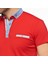 Erkek Düz Penye Kırmızı Kısa Kollu Polo T-shirt,AT-P-21008 2