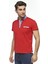 Erkek Düz Penye Kırmızı Kısa Kollu Polo T-shirt,AT-P-21008 5