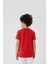 Bisiklet Yaka Kısa Kol Baskılı Kırmızı Erkek Çocuk T-Shirt 4
