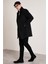 Slim Fit Pamuklu Düğmeli Kaşe Kaban Erkek Kaban 5840098 1