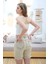 Lazer Kesim Mini Jean Kadın Şort 2430-880 Krem 5
