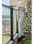 Önden Yırtmaçlı Kadın Mom Jean Pantolon 4074-830 Gri 2