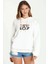 Teenwolf Dizi Film Baskılı Beyaz Kadın Örme Kapşonlu Sweatshirt Uzun Kol 1