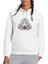 Kaplan Baskılı Beyaz Kadın Örme Kapşonlu Sweatshirt Uzun Kol 1