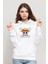 Anime One Piece Logo Baskılı Beyaz Kadın Örme Kapşonlu Sweatshirt Uzun Kol 1