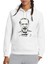 Charles Bukowski Baskılı Beyaz Kadın Örme Kapşonlu Sweatshirt Uzun Kol 1