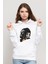 Leon The Professional Mathilda Sevginin Gücü Baskılı Beyaz Kadın Örme Kapşonlu Sweatshirt Uzun Kol 1