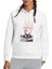 Anime One Punch Man Baskılı Beyaz Kadın Örme Kapşonlu Sweatshirt Uzun Kol 1