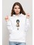 Anime Attack On Titan Baskılı Beyaz Kadın Örme Kapşonlu Sweatshirt Uzun Kol 1