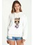 I Am Groot Water Color Baskılı Beyaz Kadın Örme Kapşonlu Sweatshirt Uzun Kol 1