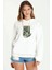 The Beatles T John Lennon Metal Baskılı Beyaz Kadın Örme Kapşonlu Sweatshirt Uzun Kol 1