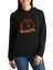 Carmen Sandiego Ball So Hard Baskılı Siyah Kadın Örme Kapşonlu Sweashirt Uzun Kol 1