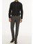Giyim Erkek Slim Fit Düz Siyah Gömlek 4