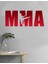 Mma Kırmızı Dekoratif Duvar Sticker 1